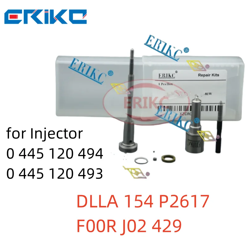 

DLLA154P2617 + F00RJ02429 комплект для капитального ремонта инжектора общей топливной магистрали Форсунка 0433172617 клапан F00R J02 429 для 0445120494