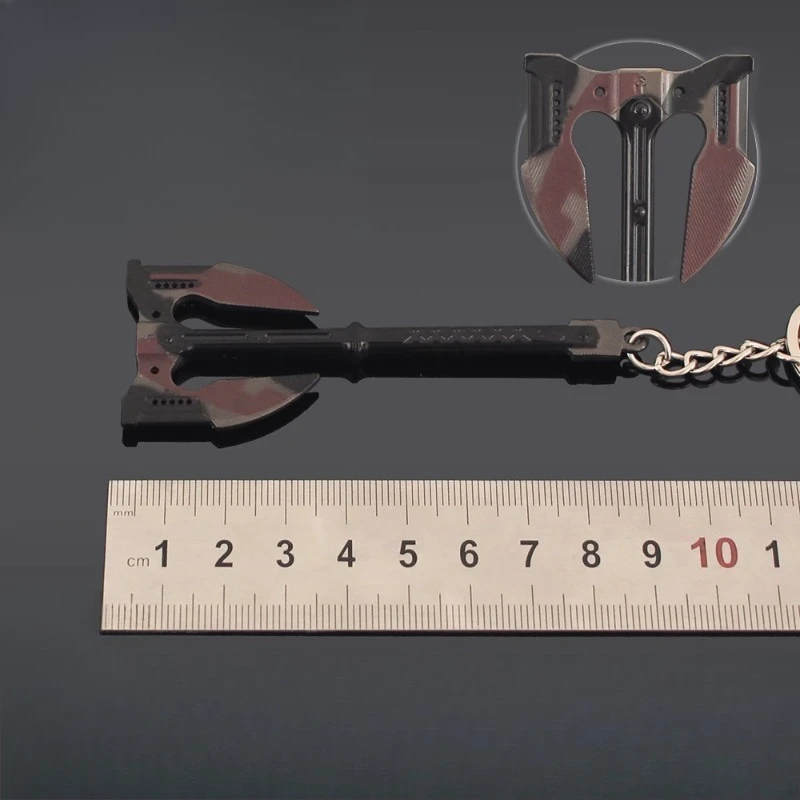 9 ซม.DZB Unyielding Wrath Battle Axe รุ่นทหารพวงกุญแจอุปกรณ์เสริม Miniature อาวุธสะสมยุทธวิธีเกมของขวัญ
