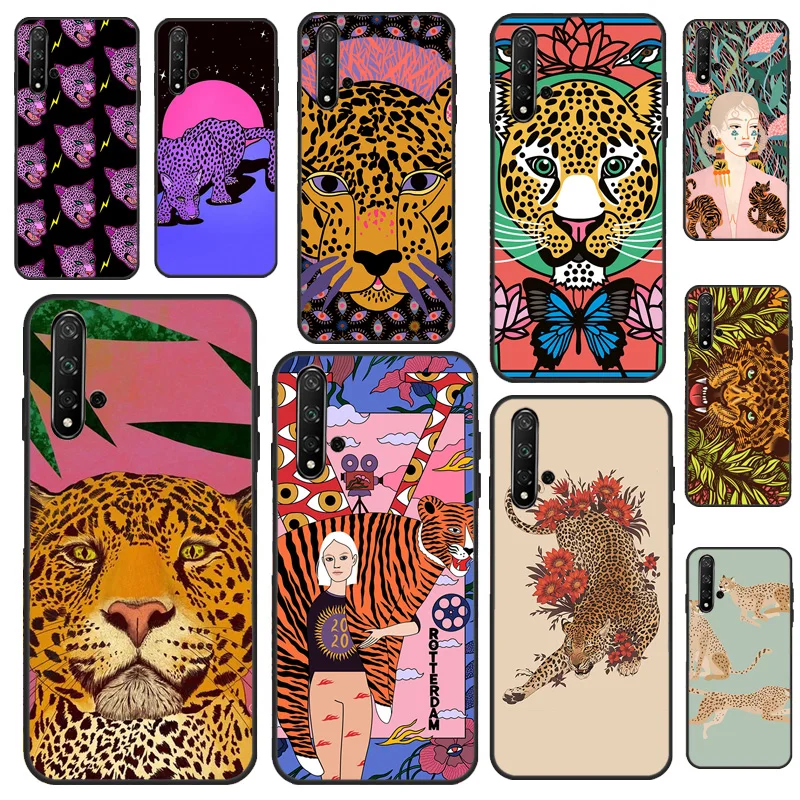 art jaguar aesthetic Case For Huawei P30 P20 P40 P60 Pro P Smart Nova 9 5T Honor Magic 5 Lite X8 X9a 50 70 Cover