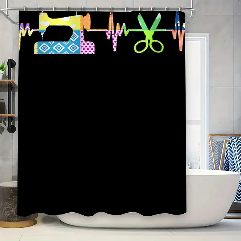 

Elegant Bathroom Shower Curtain with Colorful Design for Your Modern Home Decor Waterproof Fabric Printing Custom Size Available