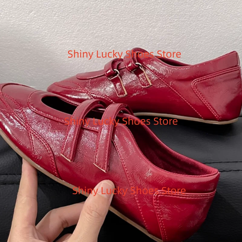 

Женская обувь с круглым носком на низком каблуке, неглубокая женская балетная обувь с ремешком спереди, женская строчка, Zapatos Mujer, однотонная женская обувь