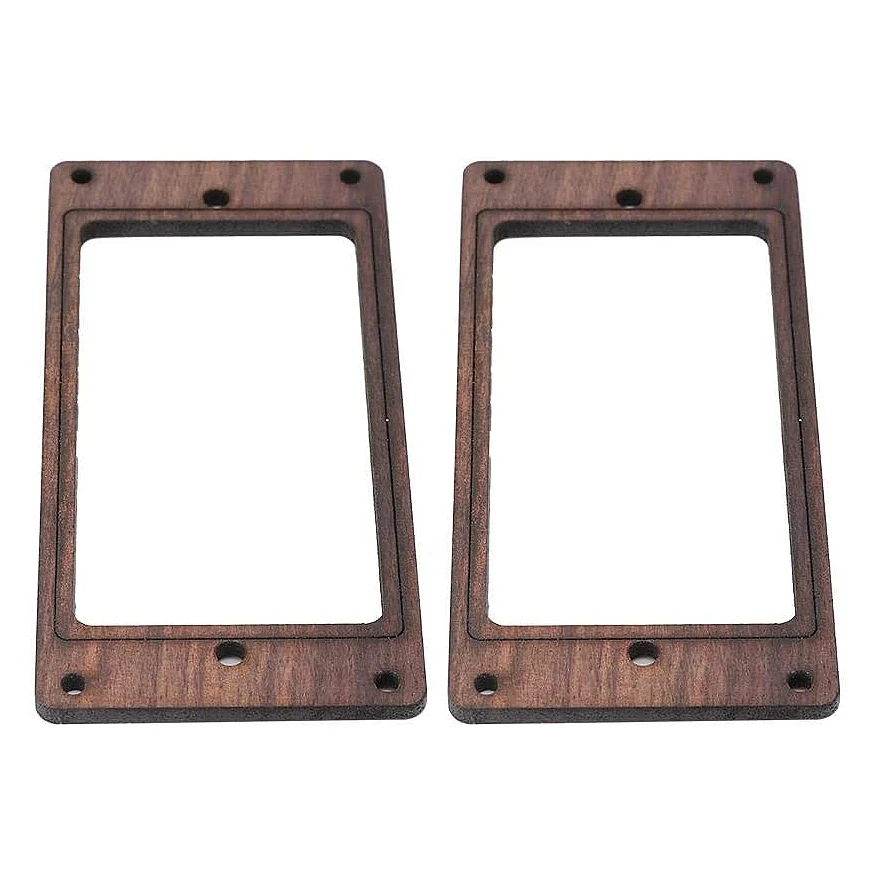 A89E-2Pcs القيثارات الكهربائية خشبية هامبوكر الغيتار لاقط الإطار لاقط تصاعد الدائري