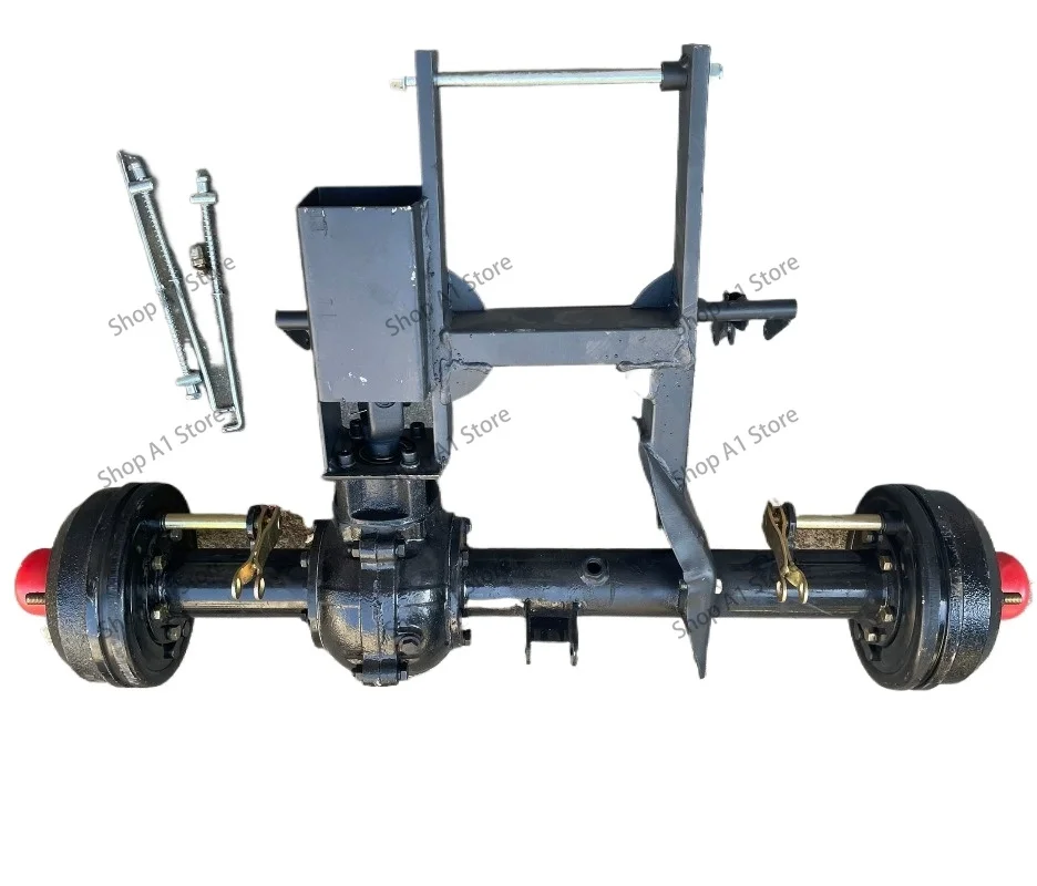 Modified four-wheel three-wheel beach motorcycle rear suspension, shaft drive belt differential drum brake rear axle