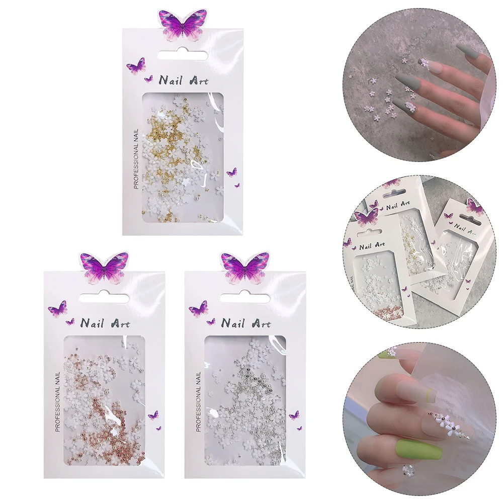 

NOLITOY 3Pcs Nail Ornaments Gold Resin Charms for Beautiful Nail Art Decoration Jewelry Rhinestones Decor