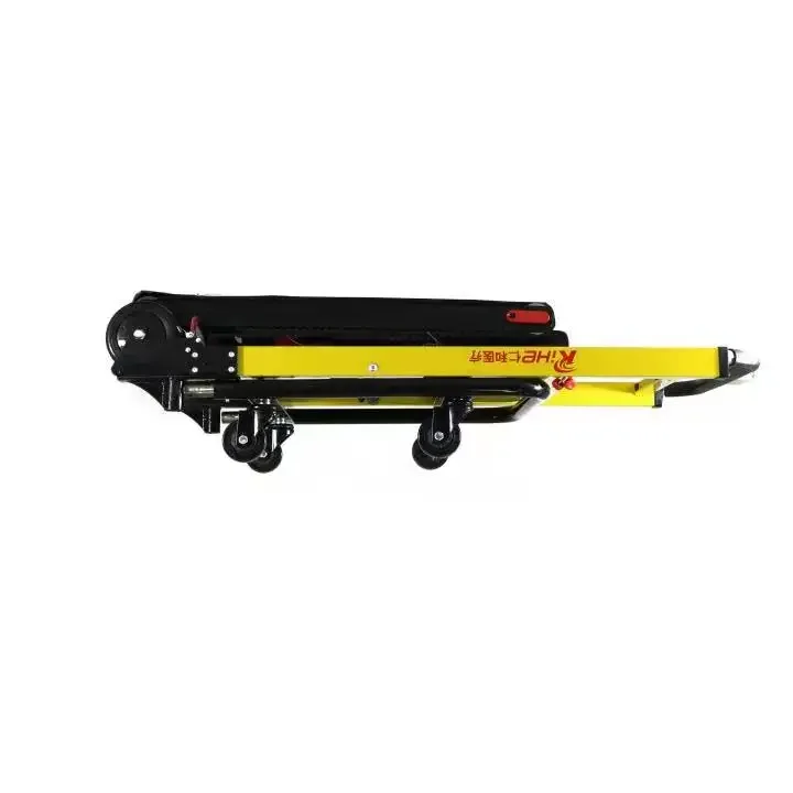 EMSS 200kg Heavy Duty Metal Trolley Warehouse Transport Cargo Trolley With 4 Wheels