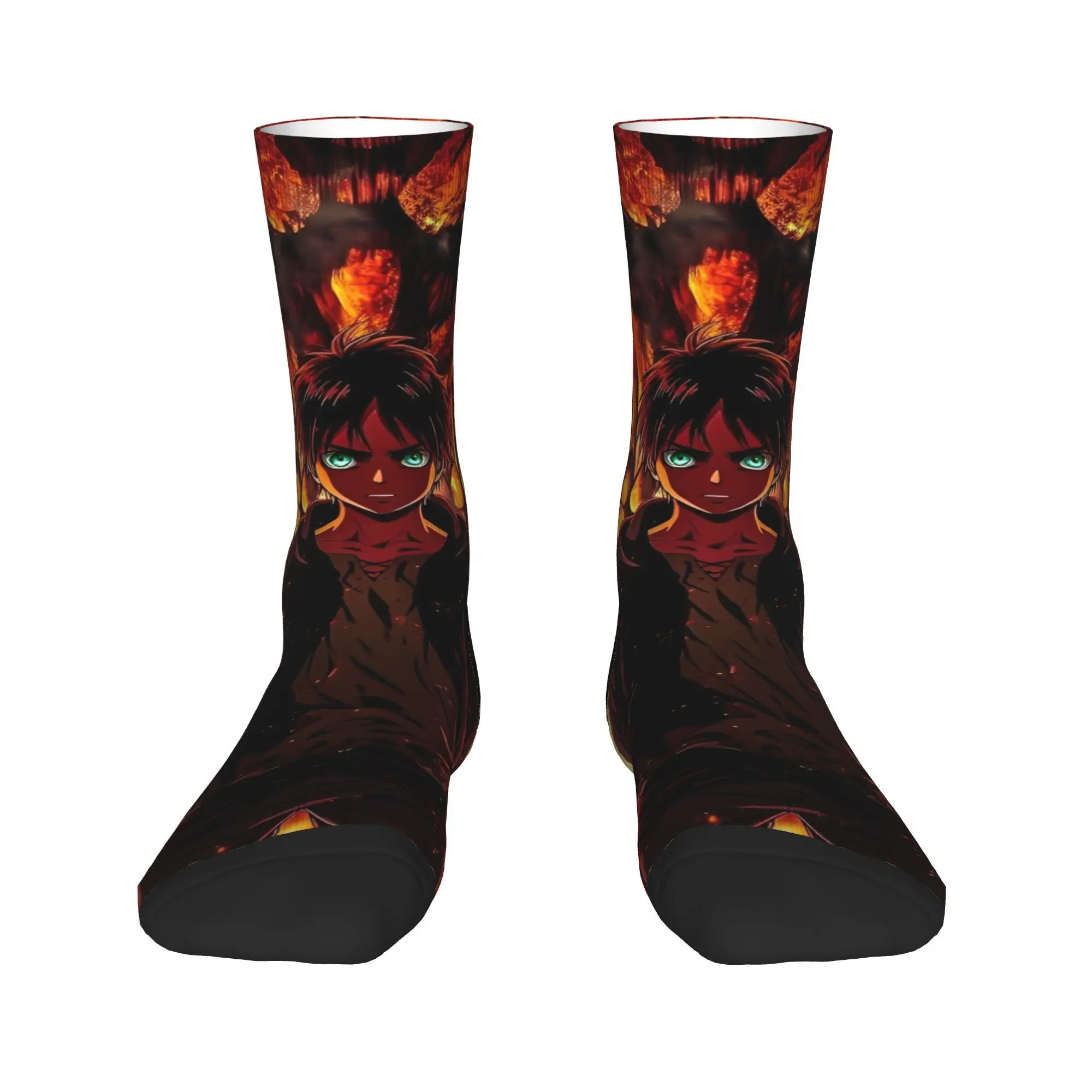 Calcetines Attacks on Anime Titans, medias Vintage, calcetines transpirables para correr para hombre, calcetines antideslizantes de diseño de otoño