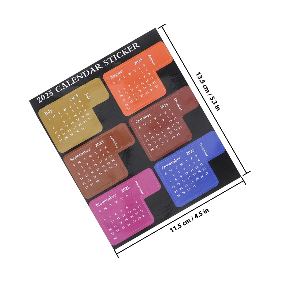 4 مجموعة 1-12 شهر تسميات صفحة علامات التقويم ملصق لمجلة التخطيط الشهرية 2025 مخطط علامات التبويب لزجة مقسم المفكرة #6