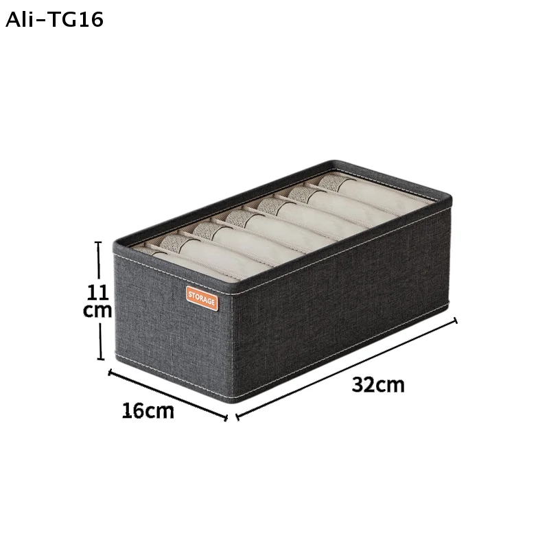 【TG16】1 unidad Organizador 2026 para ropa interior, calcetines, sujetadores, pantalones, bufandas y corbatas, caja de almacenamiento, organizadores de cajones de armario, organizador plegable