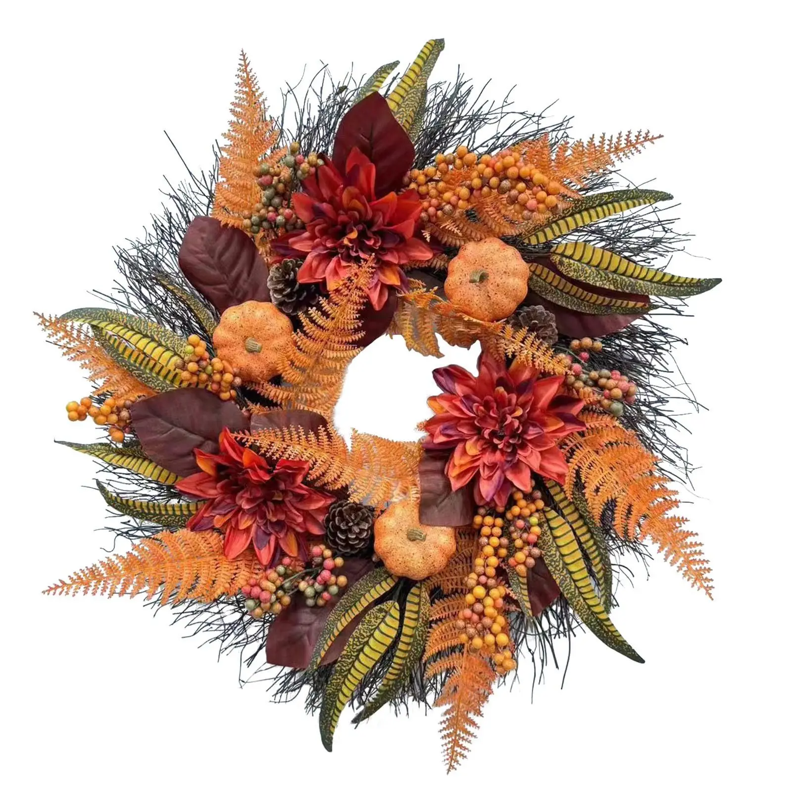 Decorative Wreath, Halloween Wreath Welcome Wreath Front Door Decorations Outside Door Wreaths Outdoor Wall Wedding Festival