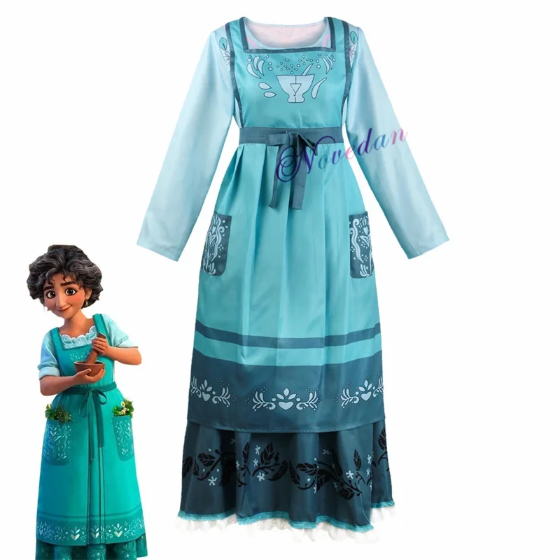 Julieta Madrigal تأثيري زي للنساء والفتيات ، فستان هالوين ، ملابس الحزب ، شعر مستعار ، سحر ، الكبار ، الاطفال