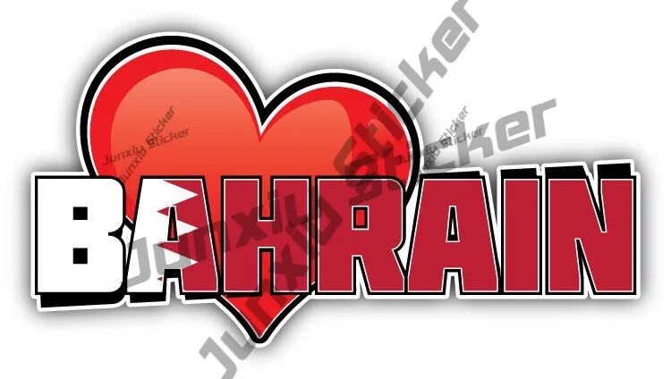 Bahrain Striped national flag Bumper Sticker Oval Country Code BH BRN Royal Bahraini Air Force Roundel Sticker Waterproof Vinyl