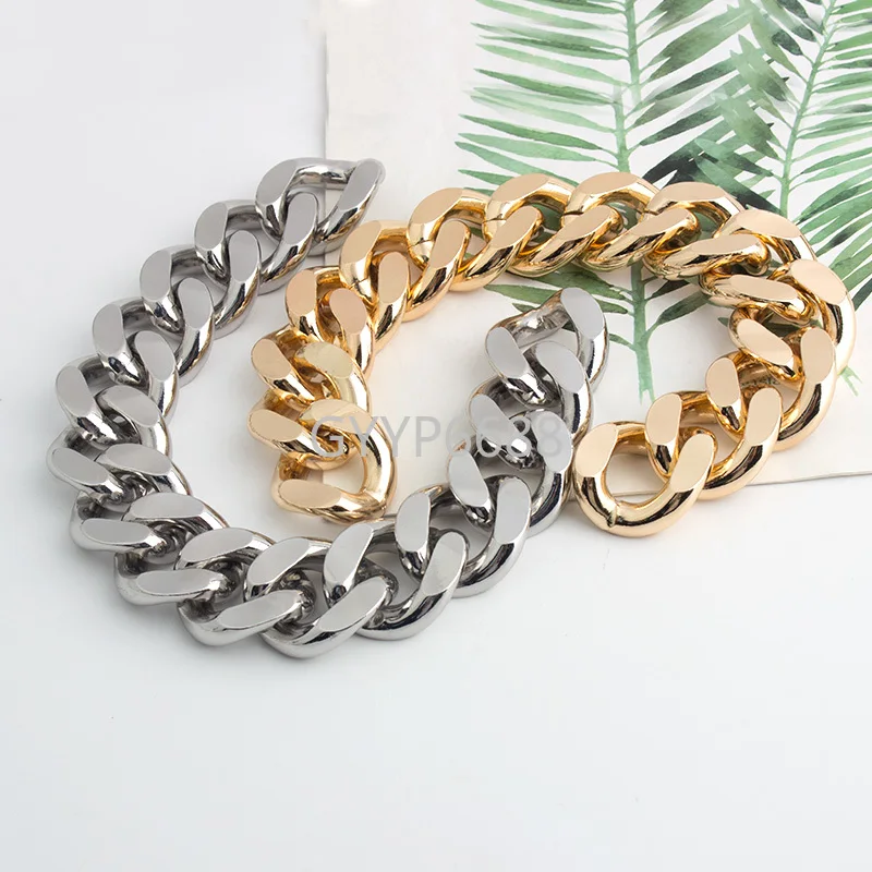 1-5 meters 8 mm Thick 30mm Heavy Weight Width Chain Purse Strap Wallet Chains Aluminum Bag Strap Hangbag Shoulder Accessories