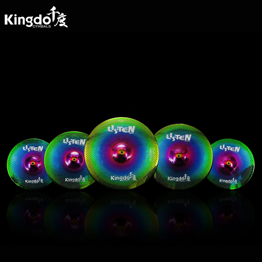 

5 pieces low volume mute cymbals set rainbow