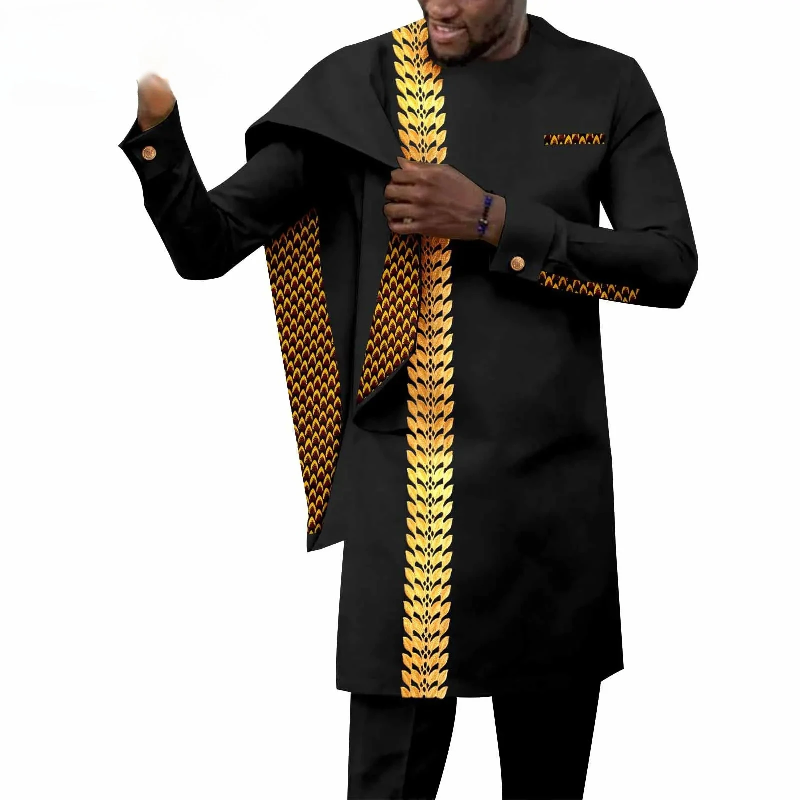 

2025 модный новейший популярный африканский мужской повседневный костюм, пальто, одежда для мужчин, мужская одежда, мужская одежда, спортивный костюм для мужчин