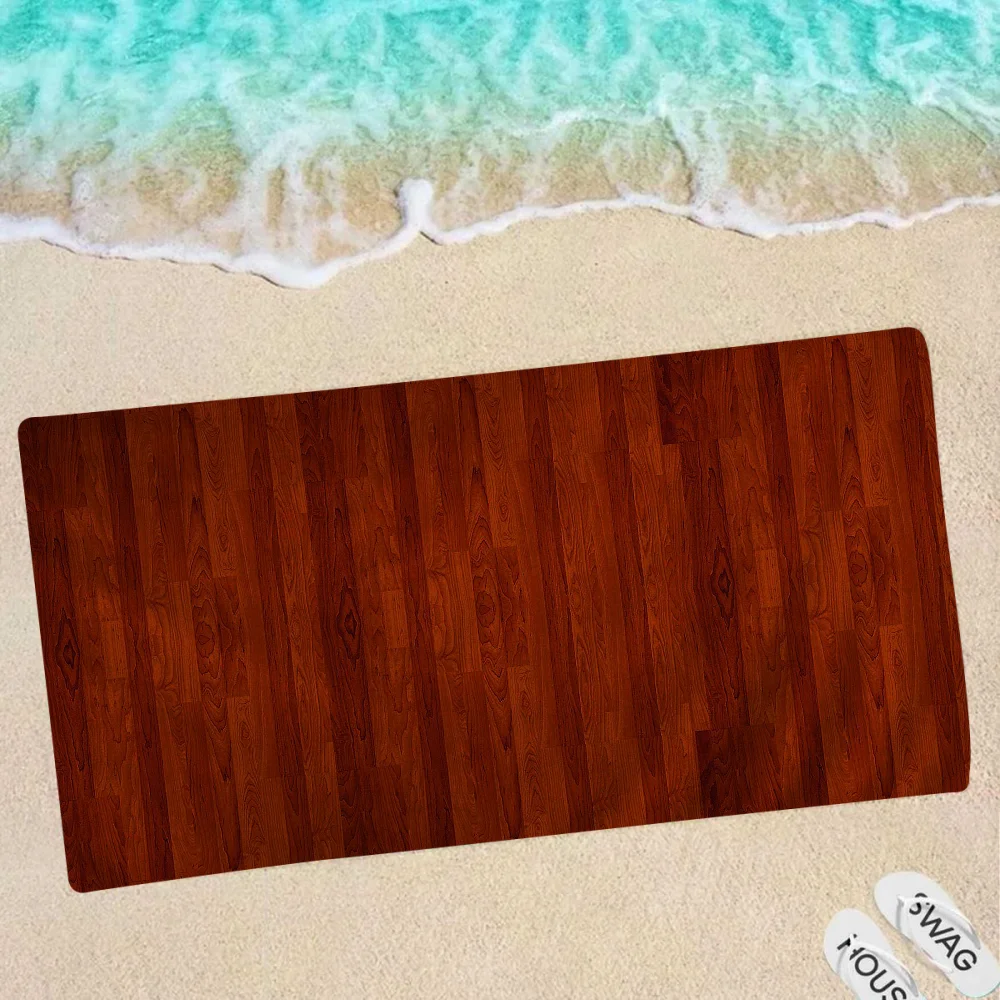 Beautiful Wood Microfiber Blanket Quick Drying Beach Towels Oversized Printing Super Absorbent Pool Towel Blanket