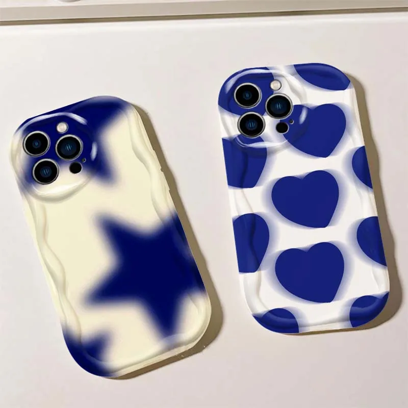 

Star Love Bow Design For Apple iPhone 17 16 16E 15 14 13 12 11 XR Air Pro Max Plus Wave Oil Soft Cover Phone Case
