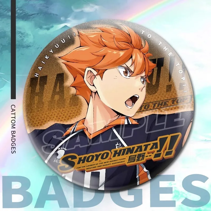 58 مللي متر Kageyama Tobio Oikawa Tooru أنيمي شخصية Bagdes الساخن بيع شعبية مجوهرات عصرية قسط للجنسين لتقوم بها بنفسك الدعائم