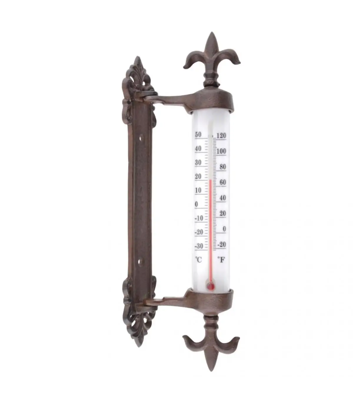 Weather forecast and stations Esschert Design cast iron window frame thermometer