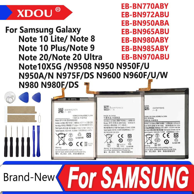 New Battery EB-BN770ABY EB-BN972ABU For Samsung Galaxy Note 10 Lite puls 8 9 20 Ultra 10X 5G N975F N950 N960F N980F Batteria