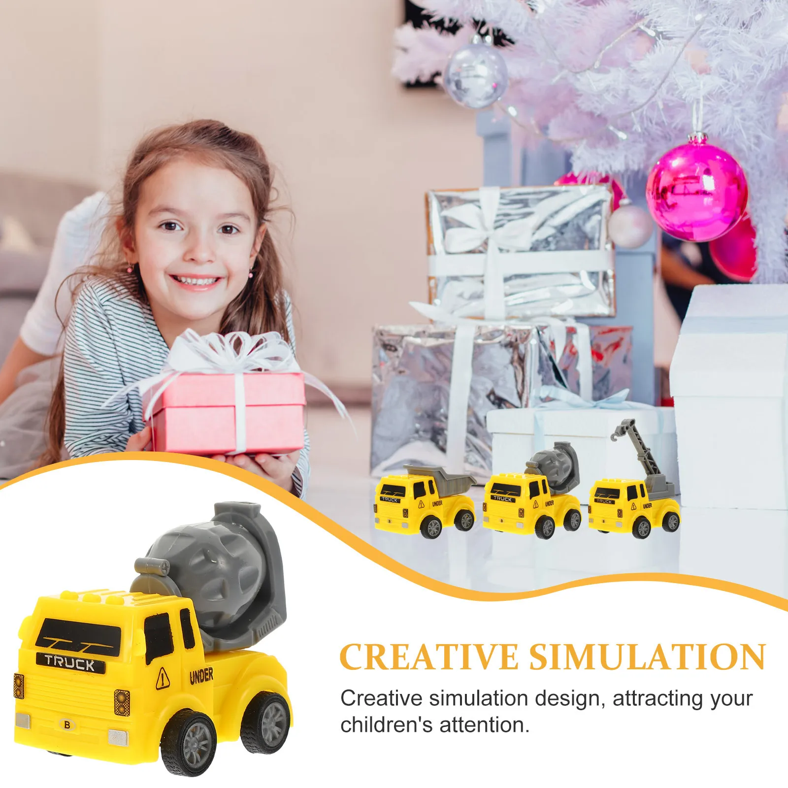 1 ensemble de Mini voitures de retour en alliage pour enfants, apprentissage précoce, alimenté par Friction, cadeau éducatif amusant, véhicule Non à distance