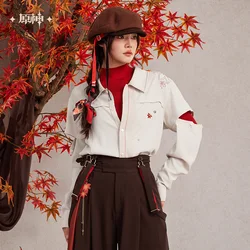 Kaedehara Kazuha Theme Suits Game Genshin Impact miHoYo Official Shirt Scarf Rompers Wide Leg Clouds Hat Cosplay Costumes Gifts