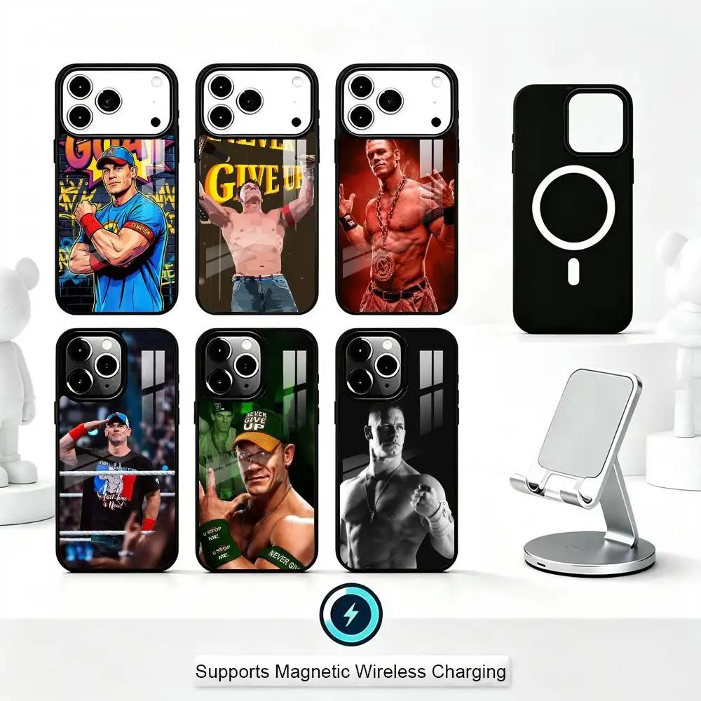

John Cena Wrestling Star Actor Phone Case For iPhone17,16,15,14,13,12,11 Plus,Pro Compatible with magnetic wireless charging