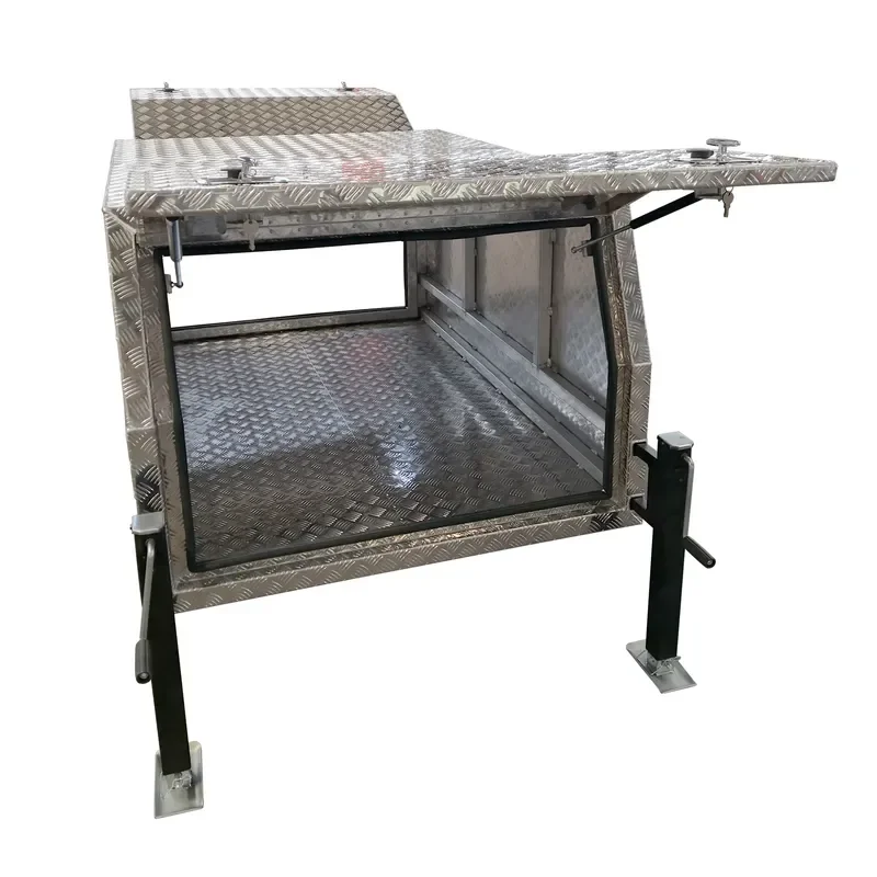 Full Set Left Aluminum Canopy Ute Toolbox with Two Three Doors for Truck Pickup Tools Storage