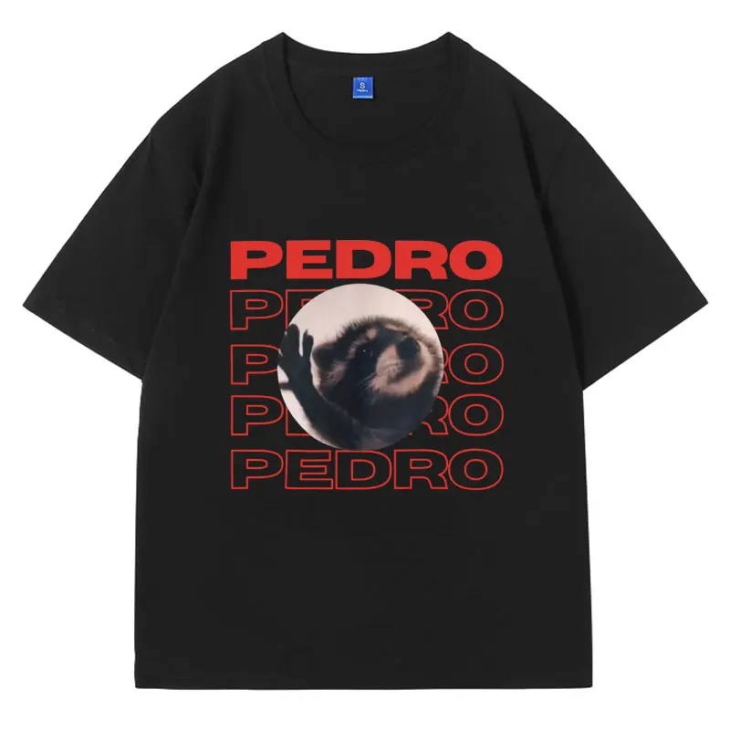 

Pedro Pedro Dancing Raccoon Funny Raccoon T-shirts Trendy Aesthetic Short Sleeve T Shirt Summer Oversized Cotton T-shirts Men's