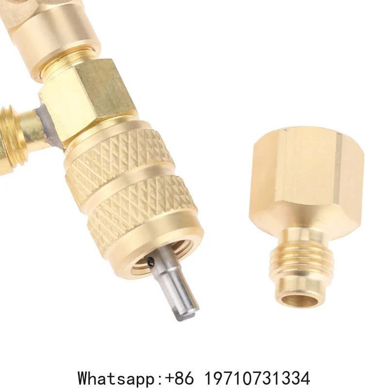 HS-1430 Refrigerant Valve Core Removal Tool Set for R22 R410A R407C Air Conditioning Valve Core Extractor Kit HVAC Service Tools
