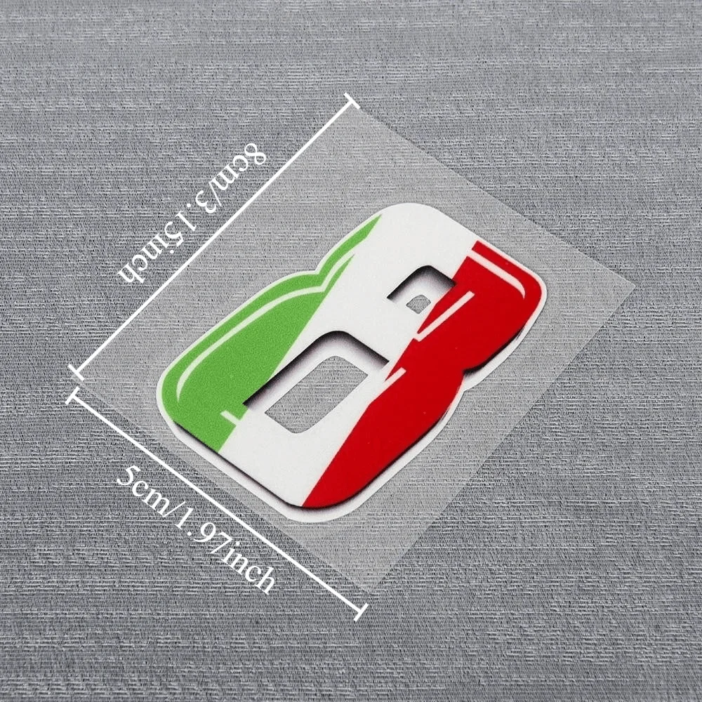 1Pc Italian Style Racing Number Stickers 0-9, Waterproof Vinyl Universal Decor Decals for Motorcycle, Racing Body & Helmet
