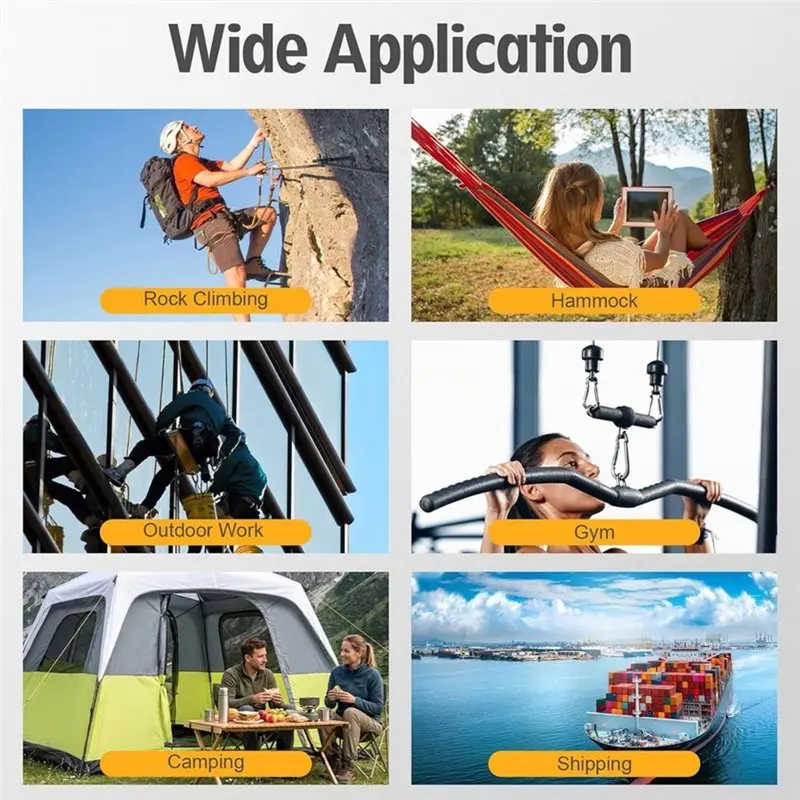 [A92P!】 M15 Single Pulley Block(4Pcs), Wire Rope Cable Pulley With Spring Snap Hook, Wire Towing Wheel