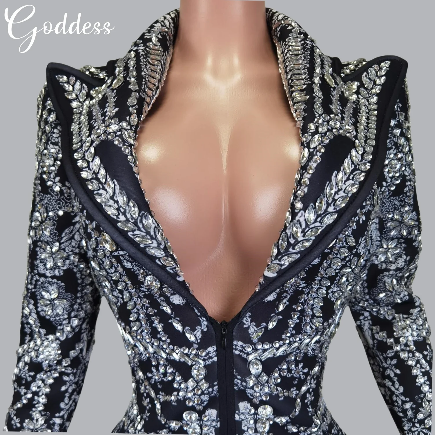 Robe de Banquet Élégante en IQUE dex pour Femme, Tenue de Soirée Luxueuse, Sexy, avec Strass Brillants, pour Bar, Discothèque, Scène, ixd'Anniversaire