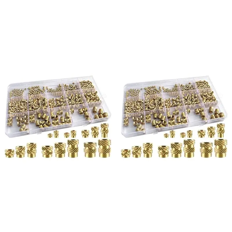 

A04G-800 шт. резьбовые вставки, набор гаек с накаткой с резьбой M2/M2,5/M3//M5/M6, нагревательная вставка для пластика 3D-печати