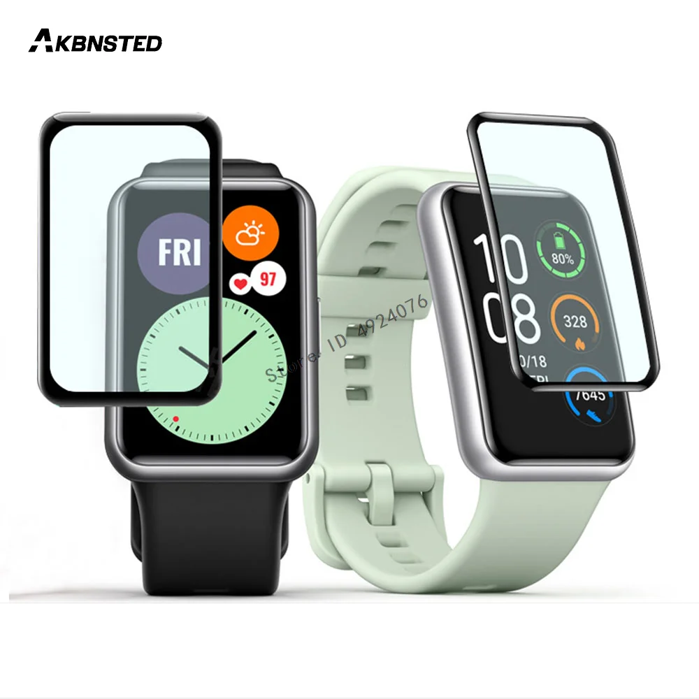 2PCS โค้งป้องกันกระจกสำหรับ Huawei นาฬิกา Fit 2หน้าจอป้องกันฟิล์ม Huawei นาฬิกา Fit Smartwatch อุปกรณ์เสริม