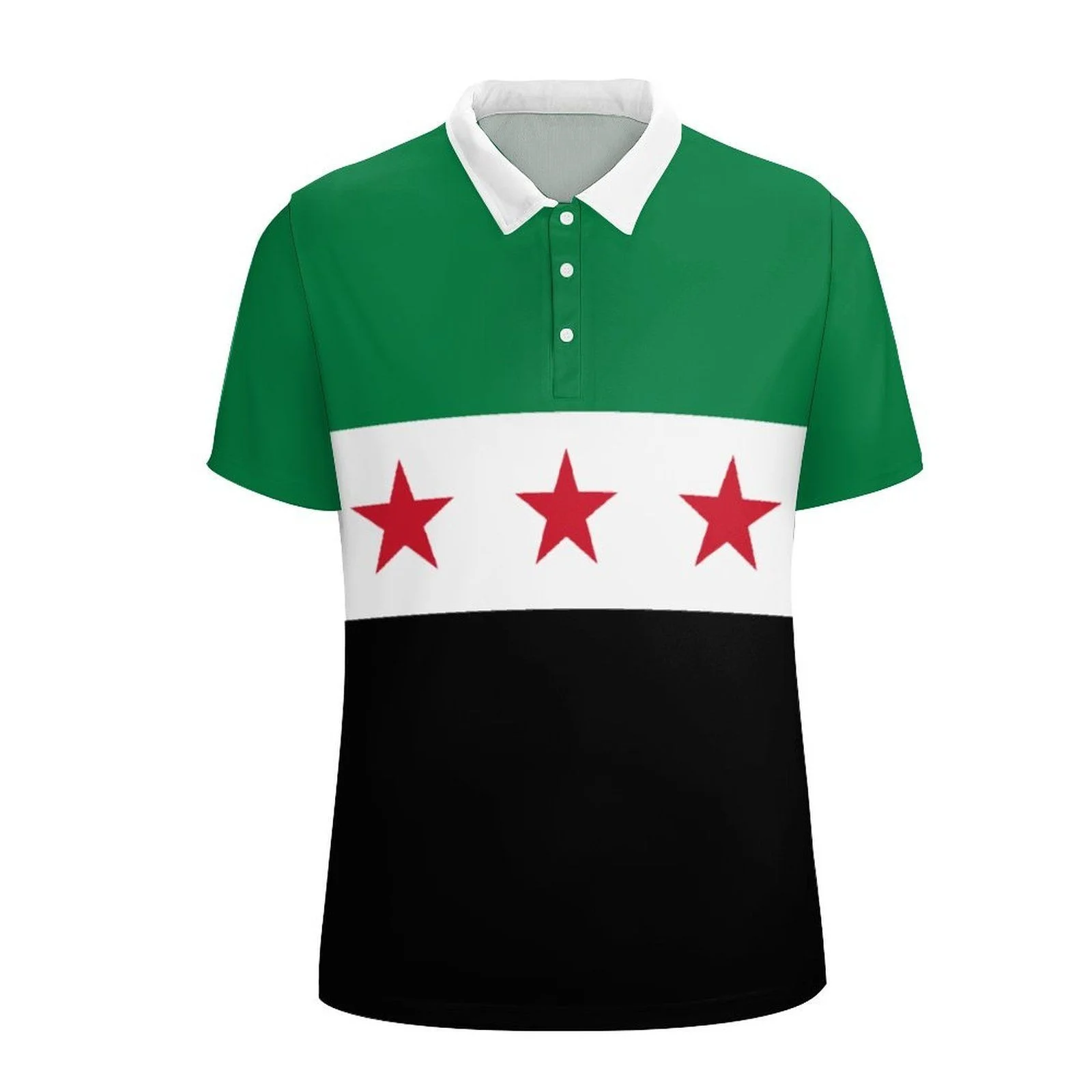 

New Models Unisex Polo Shirt Syria Flag 1932-1963 3D Printed Man Polo Fashion Clothing Summer Business Casual Short Sleeves Tops