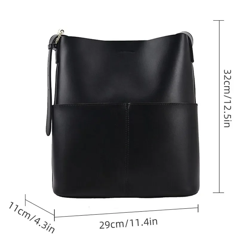 Women Bucket Bag Fashion Large Capacity Waterproof Daily Bag Single Shoulder Crossbody Fashion Bucket Bag Commuter Bag