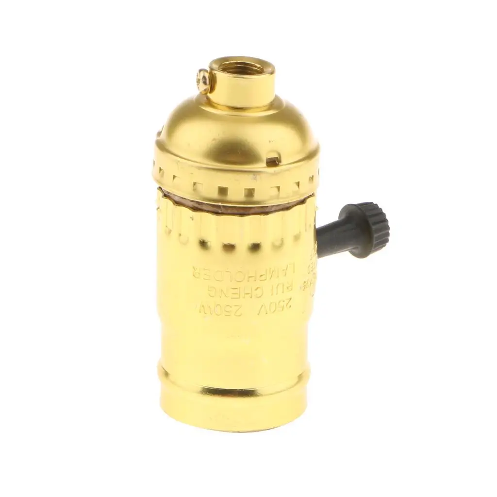 

1 Pcs Golden Chrome Black Bronze Socket Lamp Holder Knob For