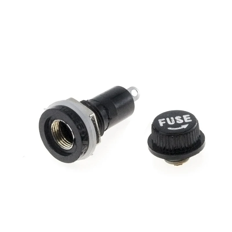 1 قطعة أصحاب الصمامات 5*20 مللي متر 6*30 مللي متر الأسود التأمين أنبوب المقبس فيوز حامل ل 5x20 مللي متر 6x30 مللي متر لوحة التأمين #6