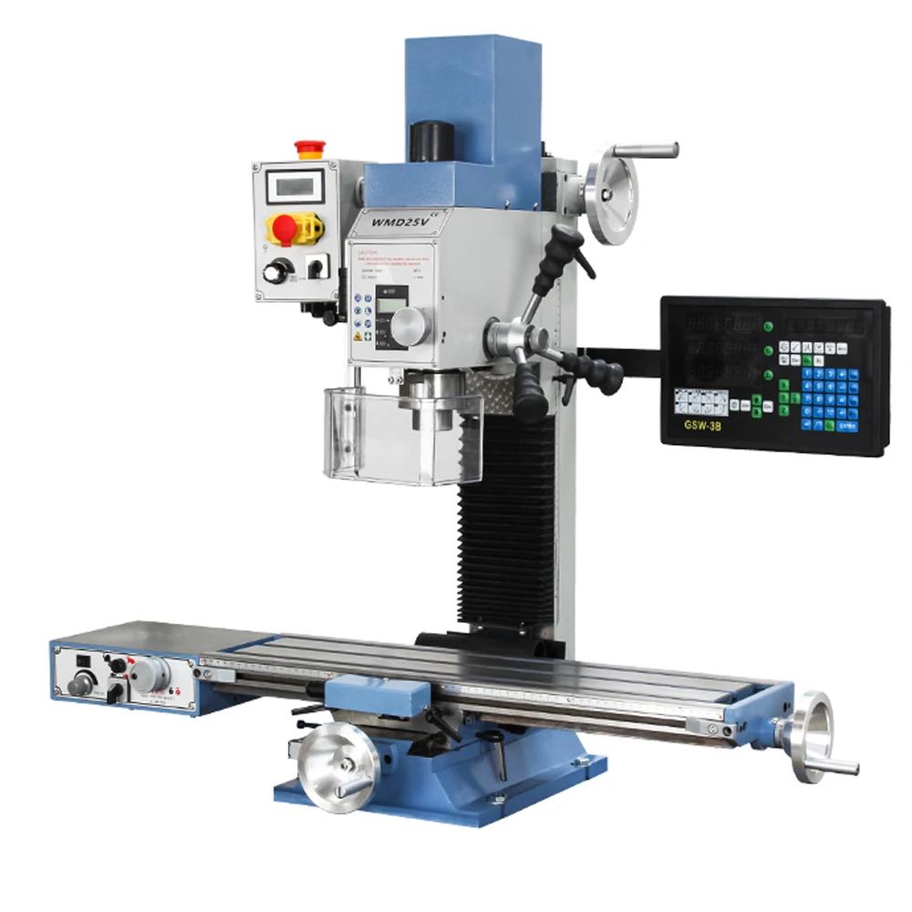 25V Variable Speed Vertical Drilling And Milling Machine Mini Metal Milling Machine Bench Drill Fresadora Taladradora