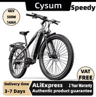 Cysum Speedy Adult Electric Bicycle 500W Men's E-Mountain ebike 48V14aH Battery,27.5 Inch women's Electric Bike
