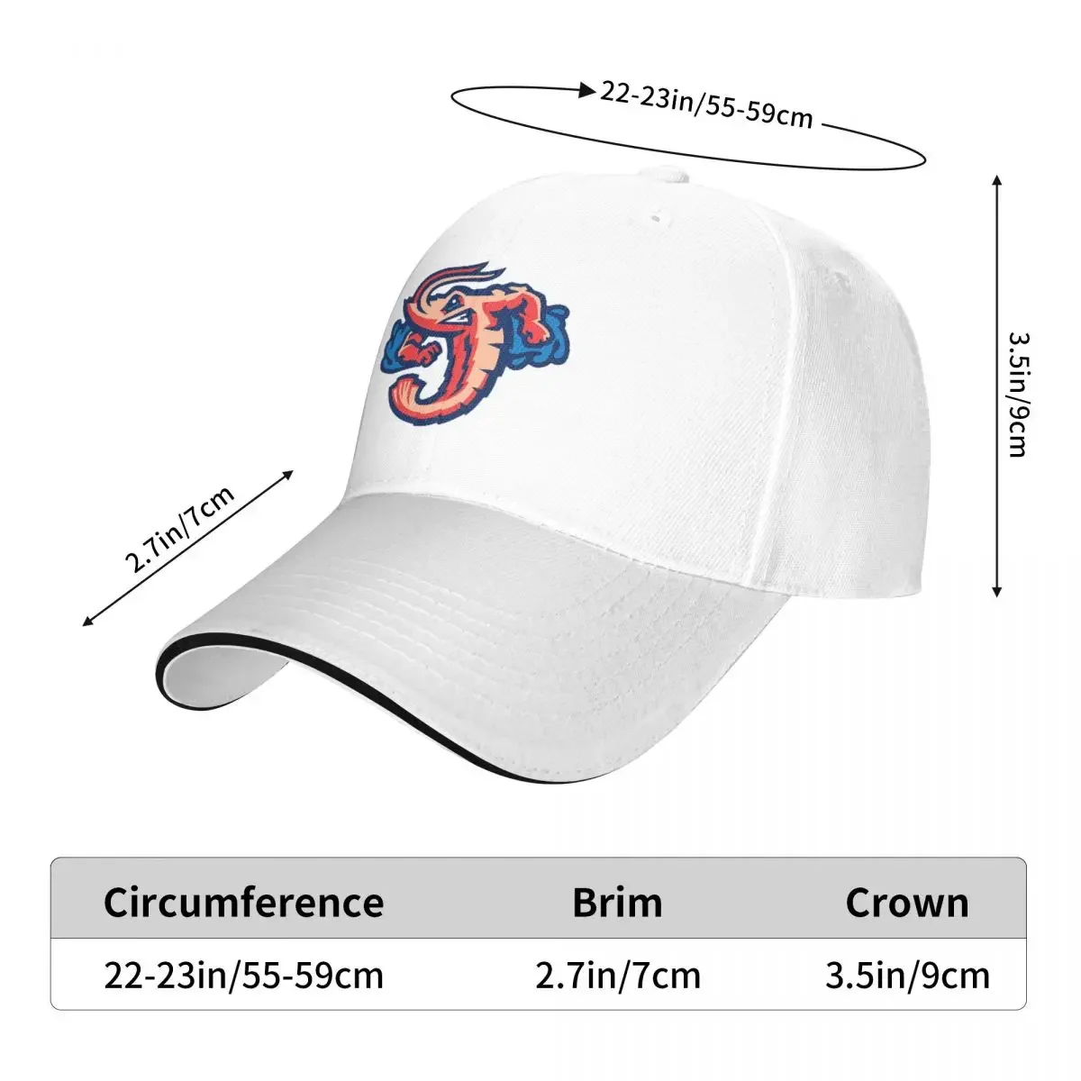 Cheapest-Jacksonville-Jumbo-Shrimp-Baseball Cap Fashion Casual Baseball Caps Adjustable Hat Hip Hop Summer Unisex Baseball Hats