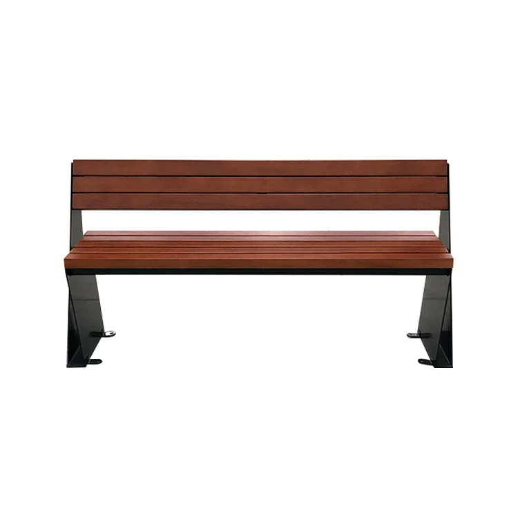 

Factory OEM Hot Sale Long Contemporary Decorative Outdoor Garden Bench Park Natural Wood Slat Bench With Back