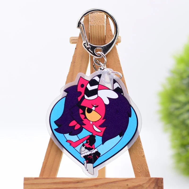 Helluva Boss Keychain Cute 12 Styles Arcylic Cartoon Figures Keyrings Kawaii Accessories