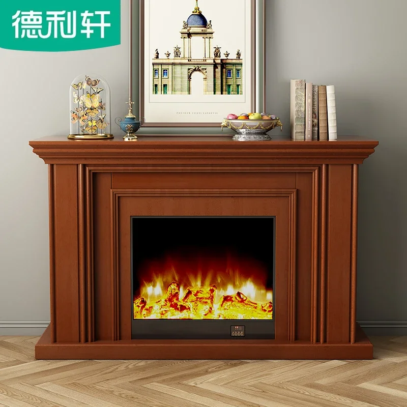 1.5 meters American fireplace decorative cabinet European fireplace rack Electronic fireplace core simulation fire home