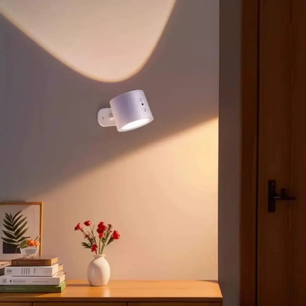 Magnetic Design Cordless Mountable Reading Light Rechargeable Cell Remote Control Reading Lamp Compact Body Soft Focused Light