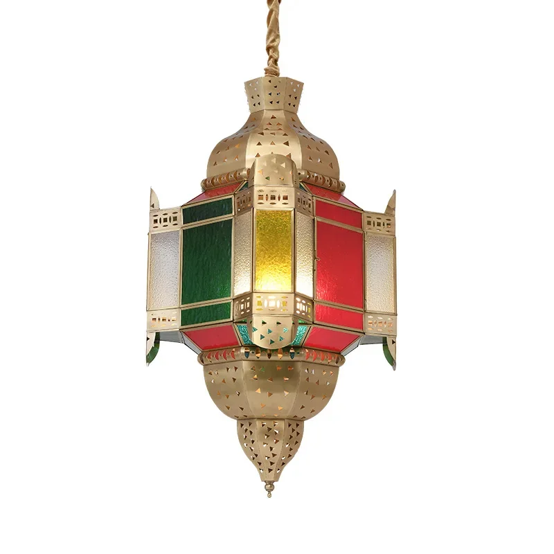 South East Asia hollow art luminous chandelier, Thai restaurant hollow creative chandelier, Middle East Arabic style lamps