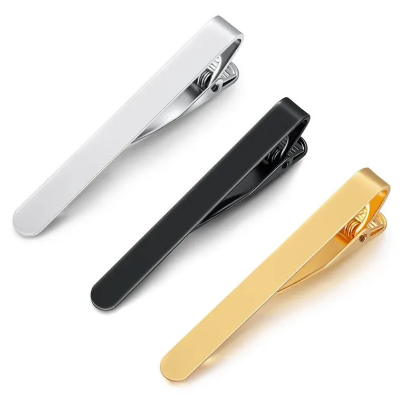 Tie Clip for Men Metal Copper Simple Bar Clasp Practical Necktie Accessories Fashion Mens Classic Tie Clips Clamp Pin Jewelry