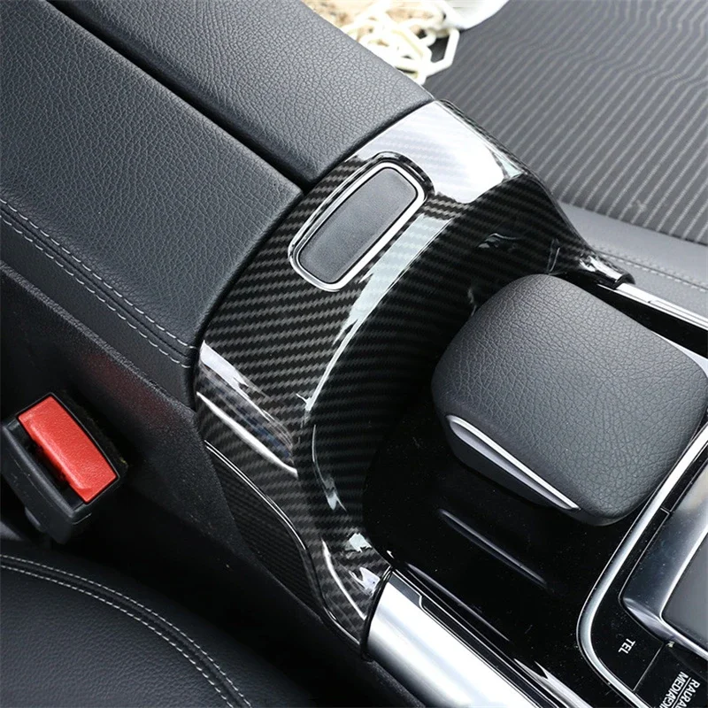 

Center Console Armrest Box Switch Frame Decoration Cover Trim 3Pcs For Mercedes Benz B Class GLB W247 2020 Carbon Fiber Color