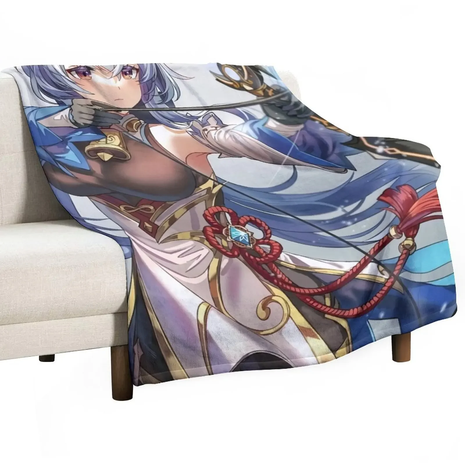 

Ganyu Genshin Impact Throw Blanket Softest Blanket Decorative Sofa Blankets Soft Blanket