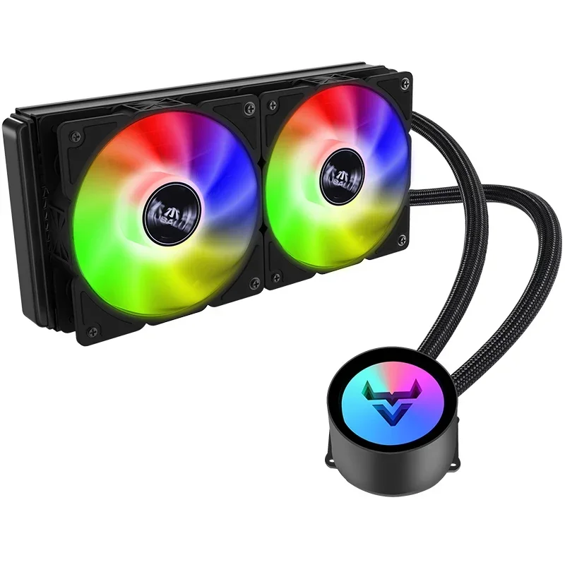 Radiateur refroidi à l'eau 240/360, noir et blanc, contrôle intelligent de la température, forte dissipation thermique, réduction du bruit, muet, 1 pièce